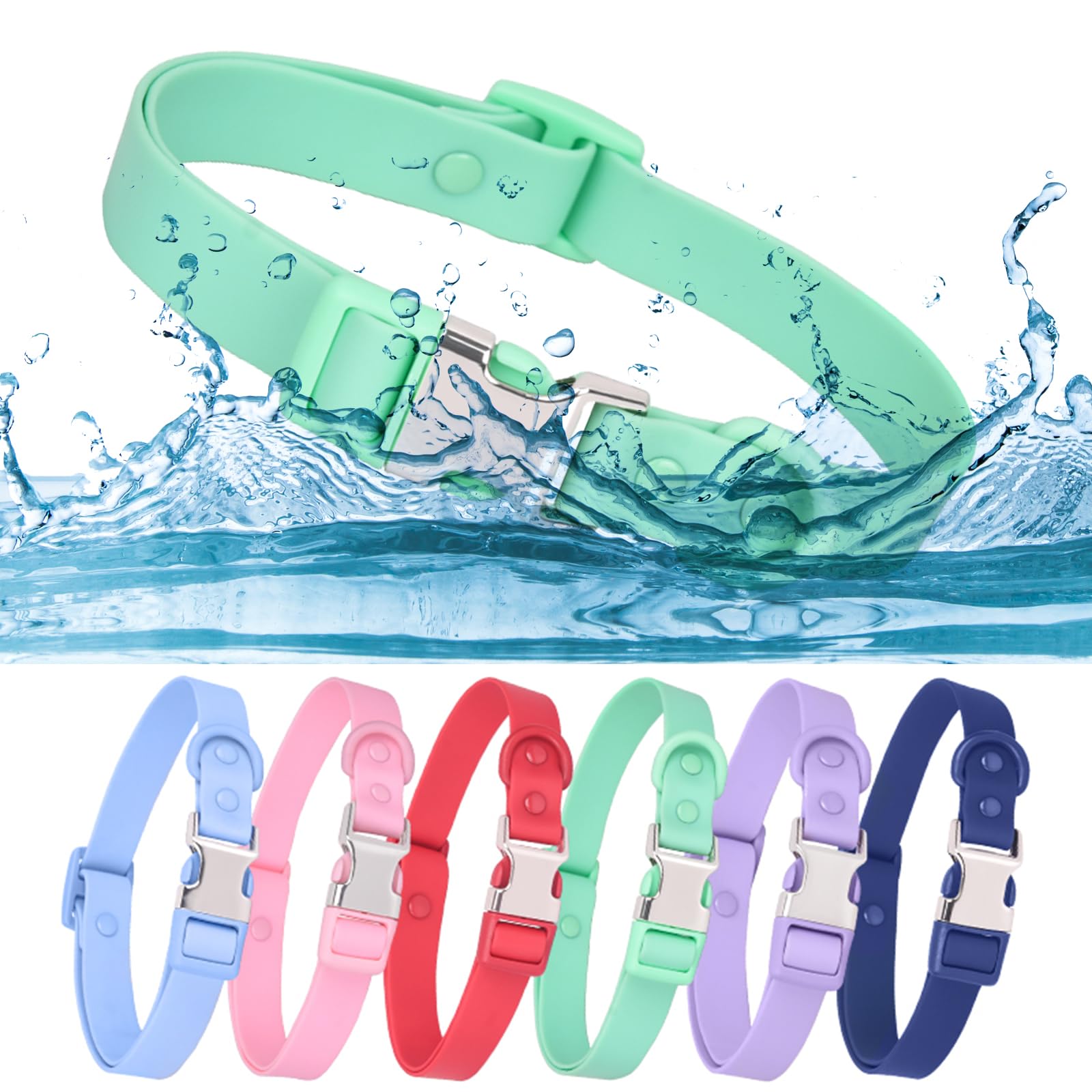 Adjustable Waterproof Rubber Dog Collar