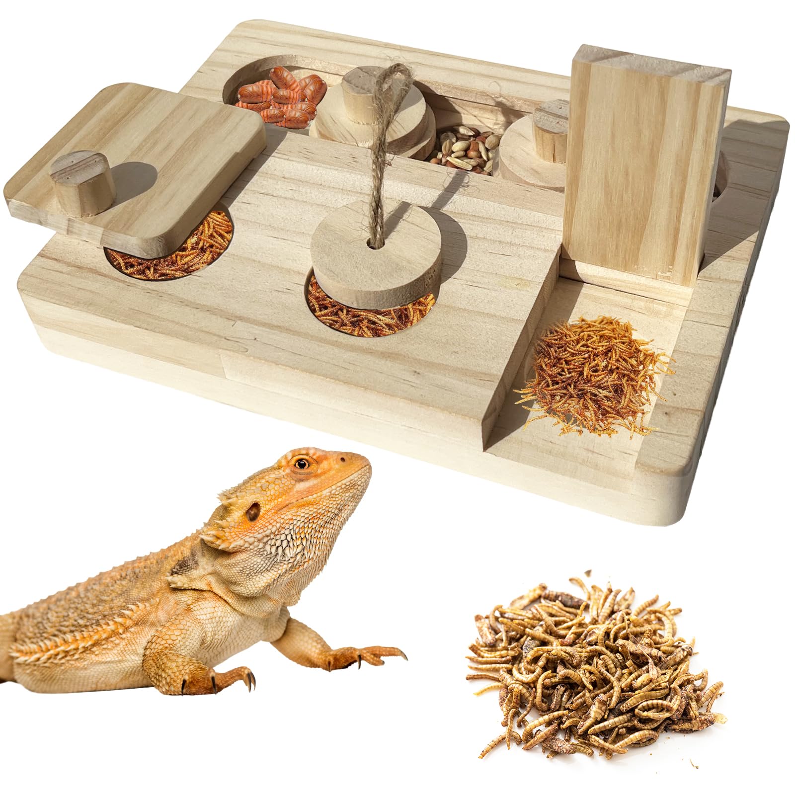 HuntBox Puzzle Feeder for Reptiles & Small Pets