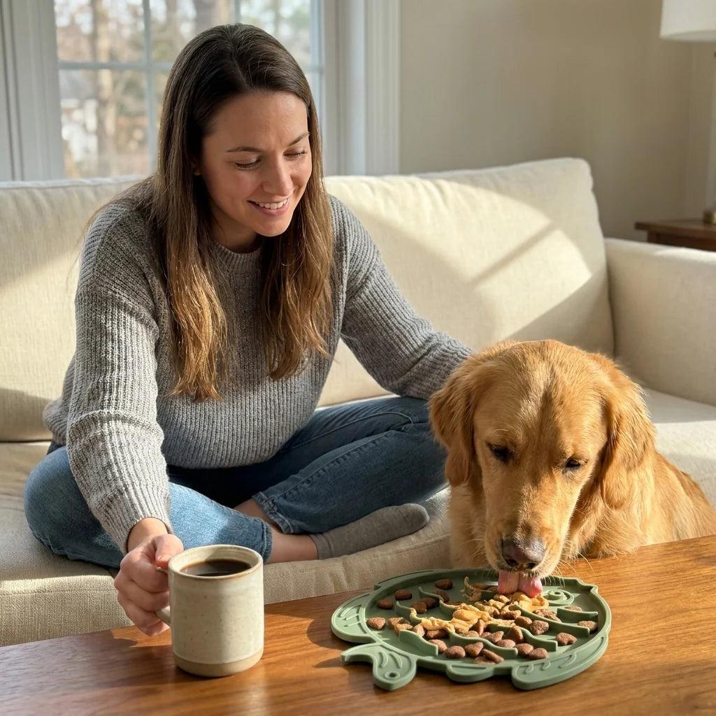 SlowBowl Lick Mat & Feeder Set