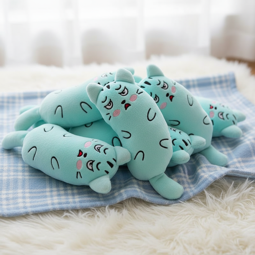 Minty Cat Cuddle Toys