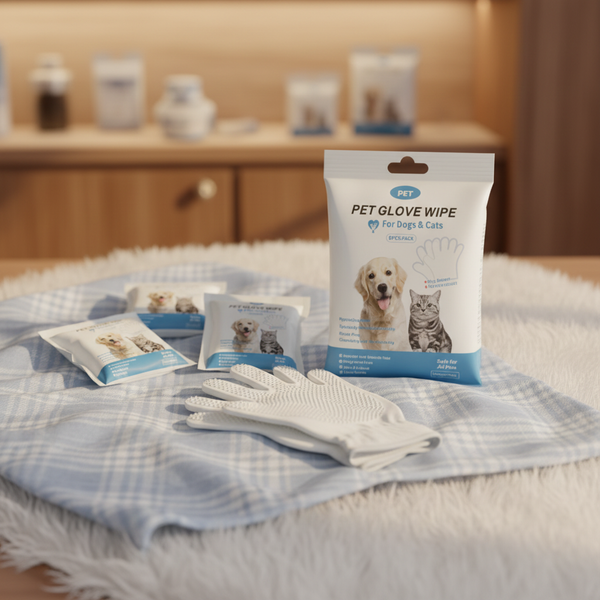 Pet Cleaning Gloves & Wipes